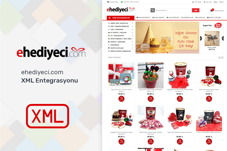 E-Hediyeci Xml Entegrasyonu