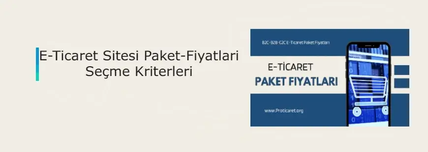 E-Ticaret sitesi paket Fiyatları