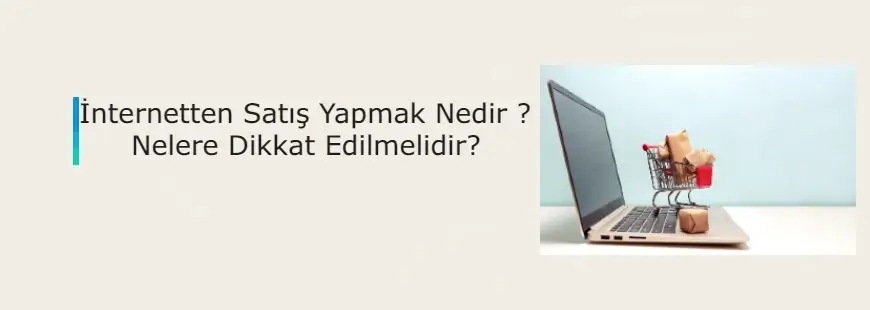 İnternetten satış yapmak nedir?